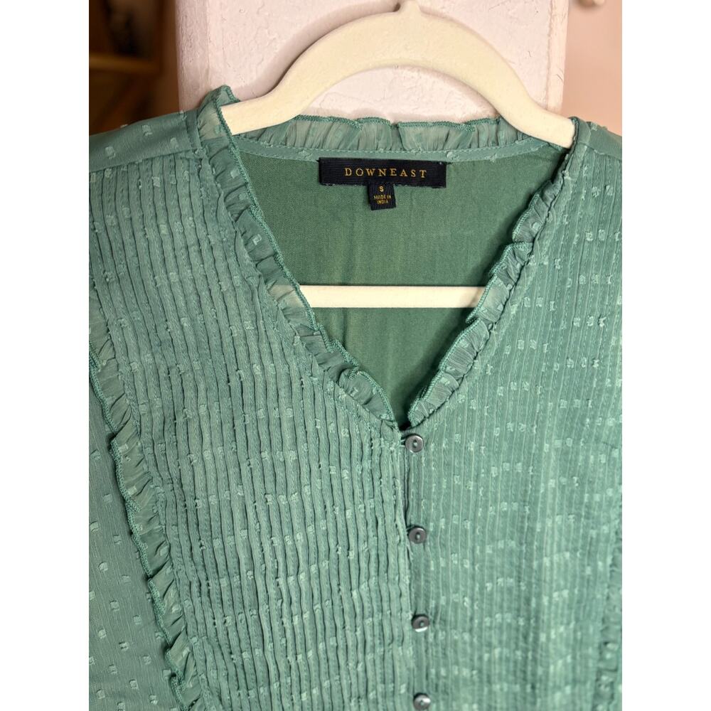 Downeast Women's Green Chiffon Midi Dress Size Small 4-8 - Picture 4 of 6
